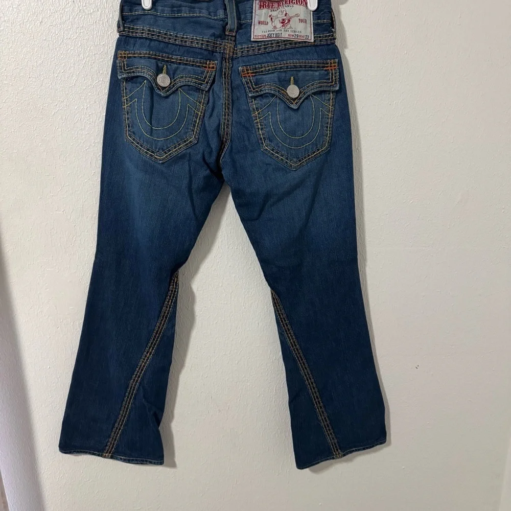 Vintage True Religion JOEY BIG T Men's 30x29 Embroidered Flap Pockets Jeans EUC